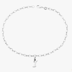 James Avery sterling silver Medium Twist Small Script Initial Anklet bracelet I